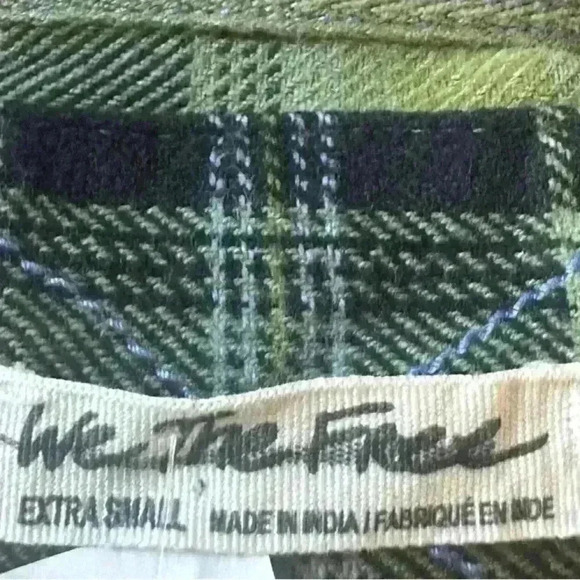Free People We The Free Izzie Cargo Shirt Olive Combo NWOT Xs Shacket - Picture 9 of 10